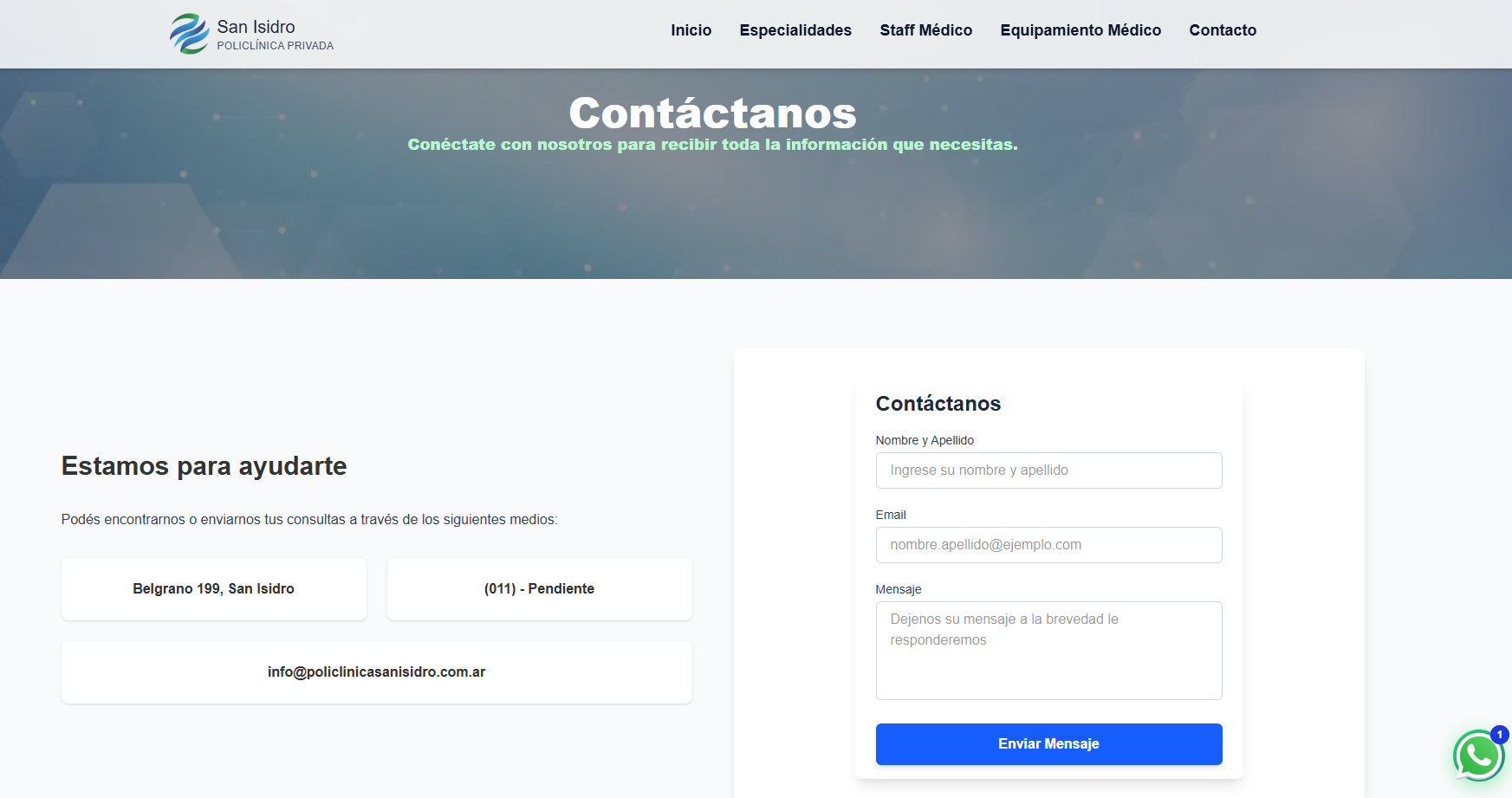 Captura del proyecto San Isidro Policlínica Privada - 4