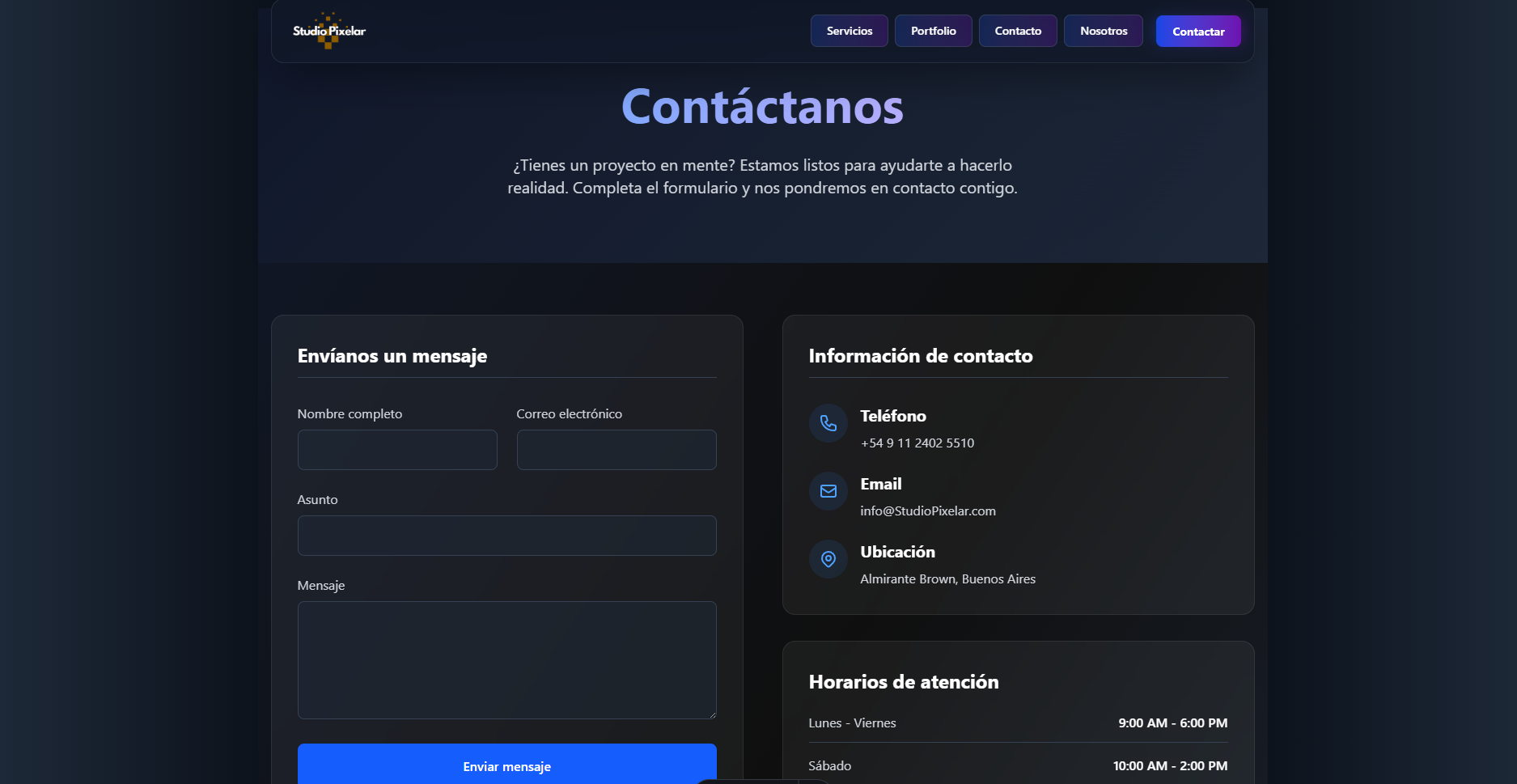 Captura del proyecto Studio Pixelar - 2